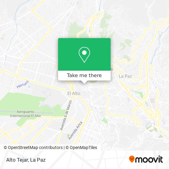 Alto Tejar map