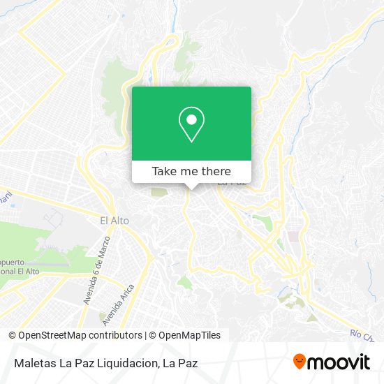 Maletas La Paz Liquidacion map