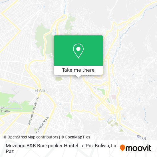 Muzungu B&B Backpacker Hostel La Paz Bolivia map