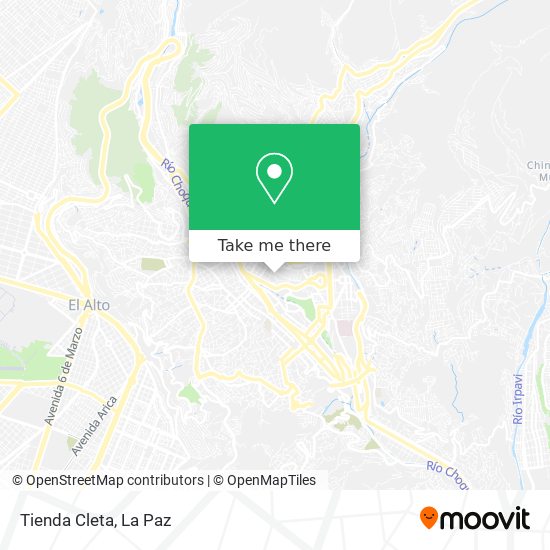 Mapa de Tienda Cleta