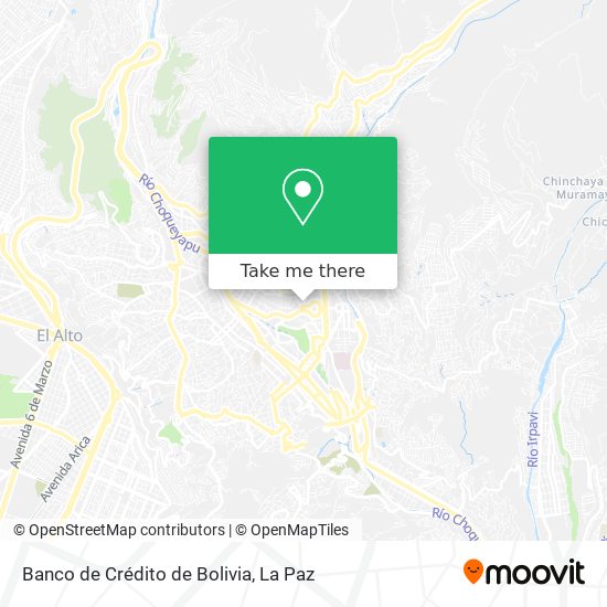 Banco de Crédito de Bolivia map