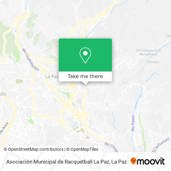 Asociación Municipal de Racquetball La Paz map