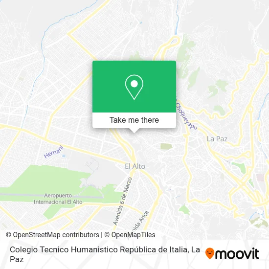 Mapa de Colegio Tecnico Humanistico República de Italia