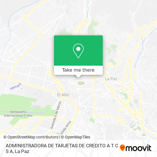 Mapa de ADMINISTRADORA DE TARJETAS DE CREDITO A T C S A