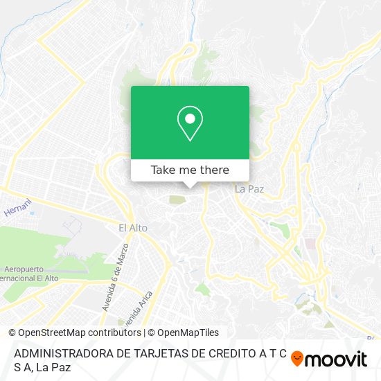 ADMINISTRADORA DE TARJETAS DE CREDITO A T C S A map