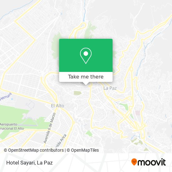 Hotel Sayari map