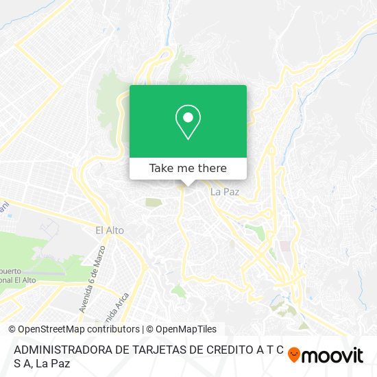 ADMINISTRADORA DE TARJETAS DE CREDITO A T C S A map