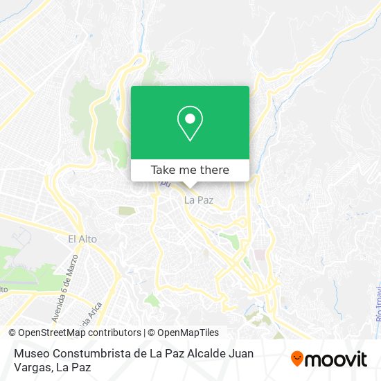 Museo Constumbrista de La Paz Alcalde Juan Vargas map