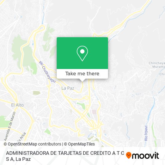 Mapa de ADMINISTRADORA DE TARJETAS DE CREDITO A T C S A