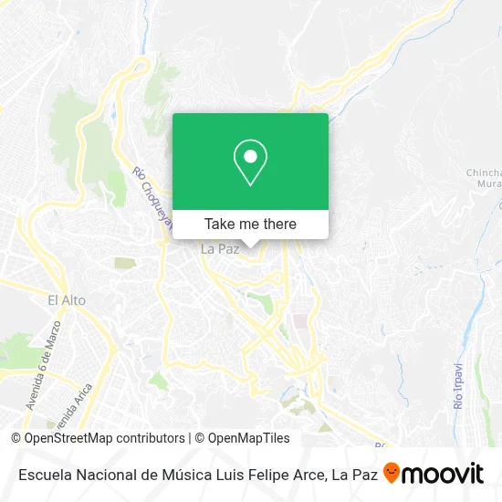 Mapa de Escuela Nacional de Música Luis Felipe Arce