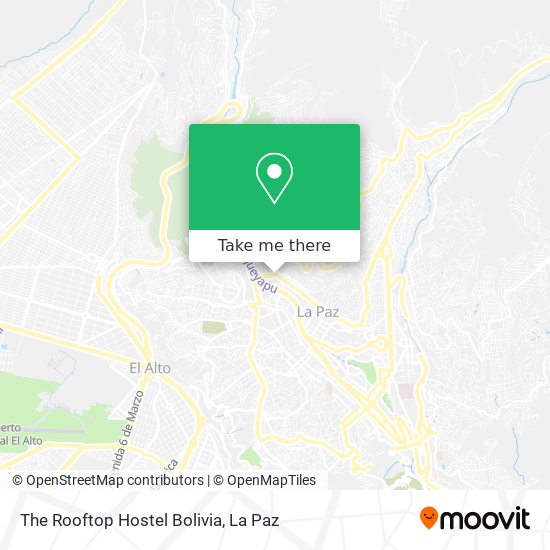 The Rooftop Hostel Bolivia map