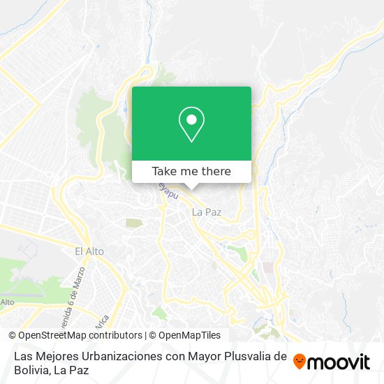 Las Mejores Urbanizaciones con Mayor Plusvalia de Bolivia map