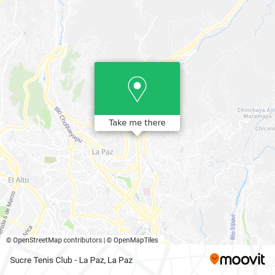Sucre Tenis Club - La Paz map