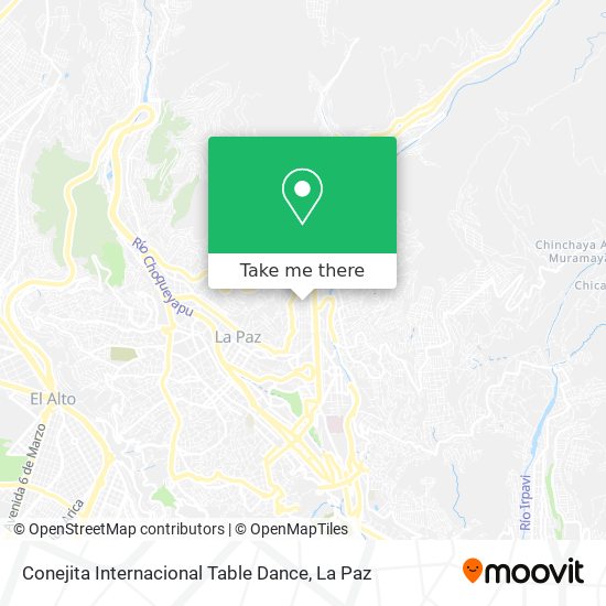 Conejita Internacional Table Dance map