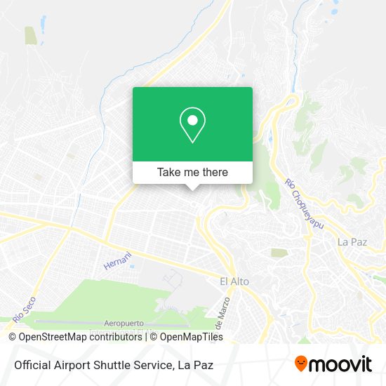Official Airport Shuttle Service map