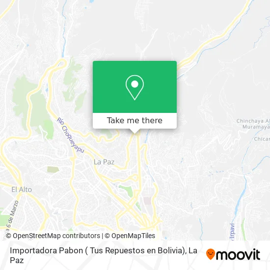 Mapa de Importadora Pabon ( Tus Repuestos en Bolivia)
