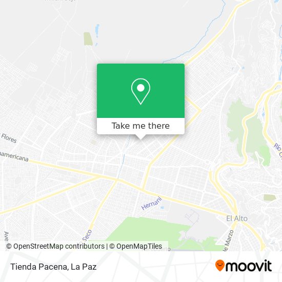 Mapa de Tienda Pacena