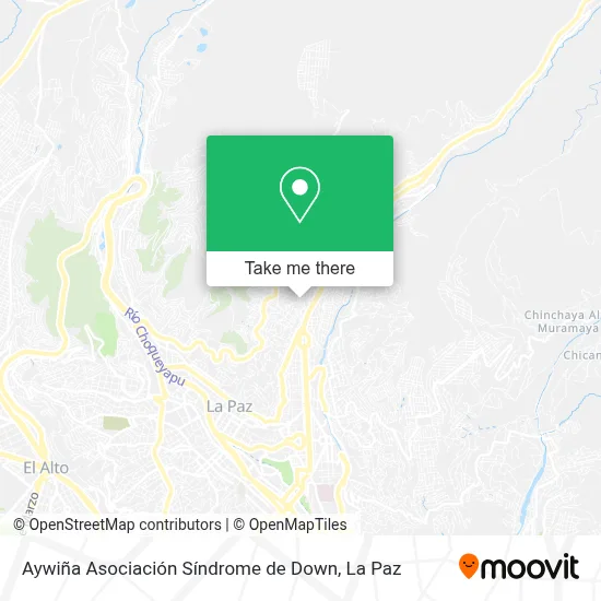 Mapa de Aywiña Asociación Síndrome de Down
