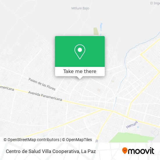 Mapa de Centro de Salud Villa Cooperativa