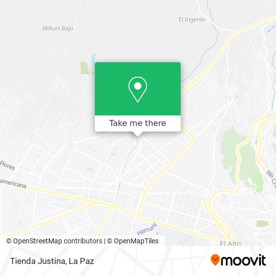 Tienda Justina map