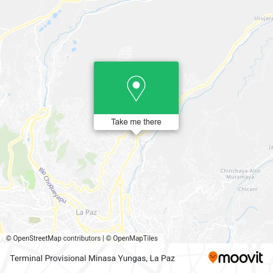 Mapa de Terminal Provisional Minasa Yungas