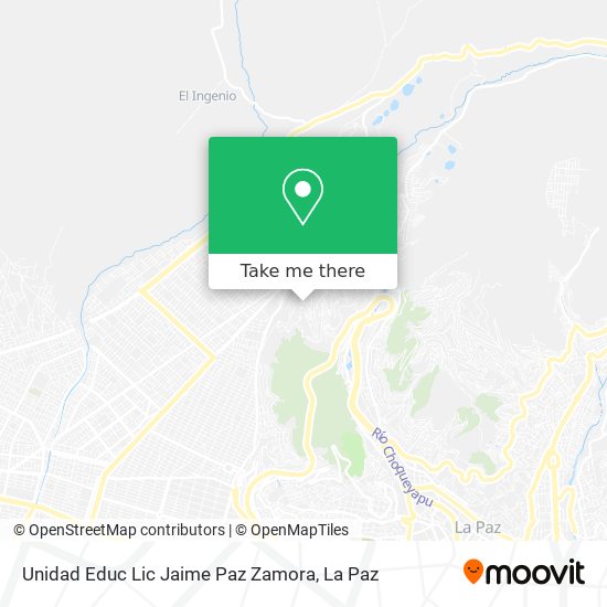 Mapa de Unidad Educ Lic Jaime Paz Zamora