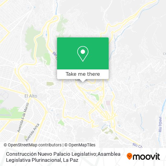 Construcción Nuevo Palacio Legislativo;Asamblea Legislativa Plurinacional map