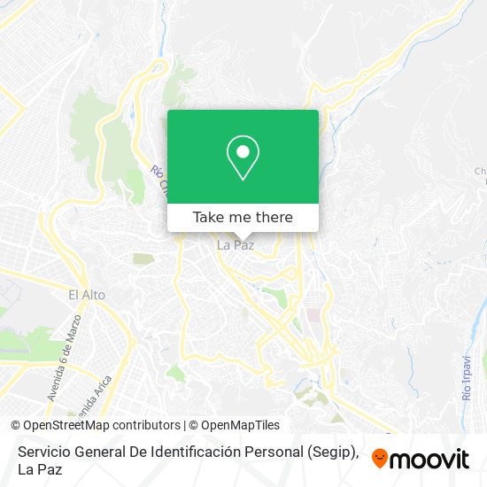 Servicio General De Identificación Personal (Segip) map
