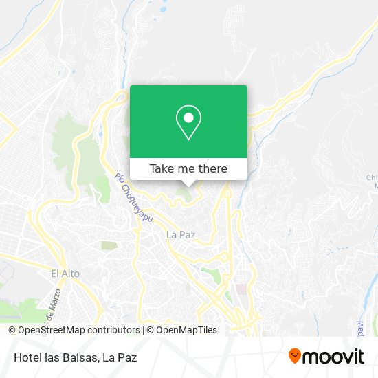 Hotel las Balsas map