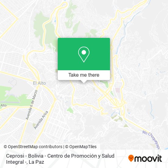 Ceprosi - Bolivia - Centro de Promoción y Salud Integral - map