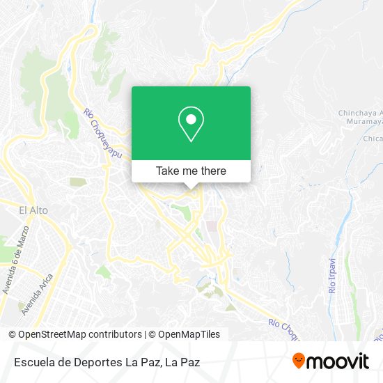 Escuela de Deportes La Paz map