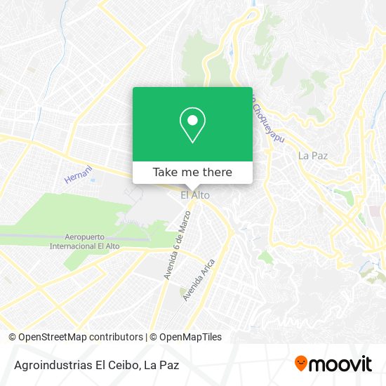 Agroindustrias El Ceibo map