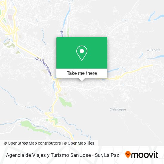 Agencia de Viajes y Turismo San Jose - Sur map