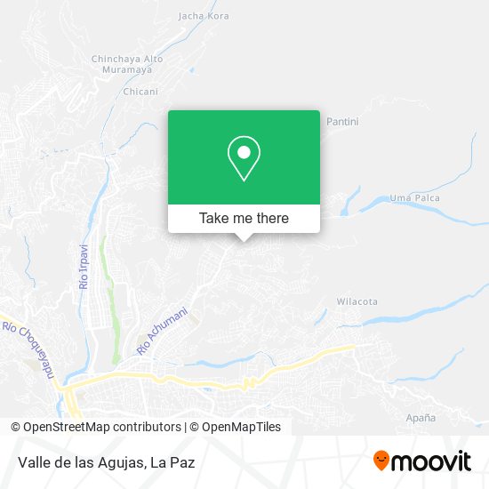 Valle de las Agujas map