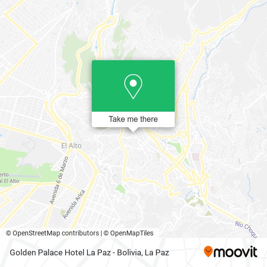 Golden Palace Hotel La Paz - Bolivia map