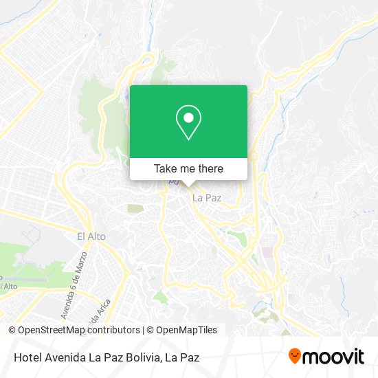 Hotel Avenida La Paz Bolivia map