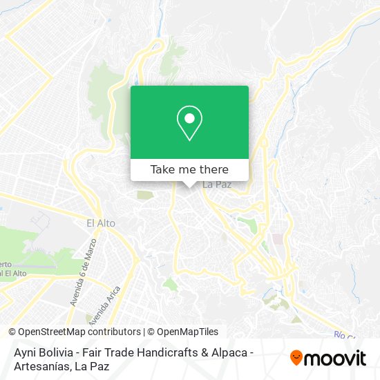 Ayni Bolivia - Fair Trade Handicrafts & Alpaca - Artesanías map