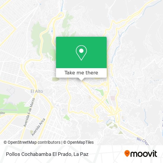 Pollos Cochabamba El Prado map