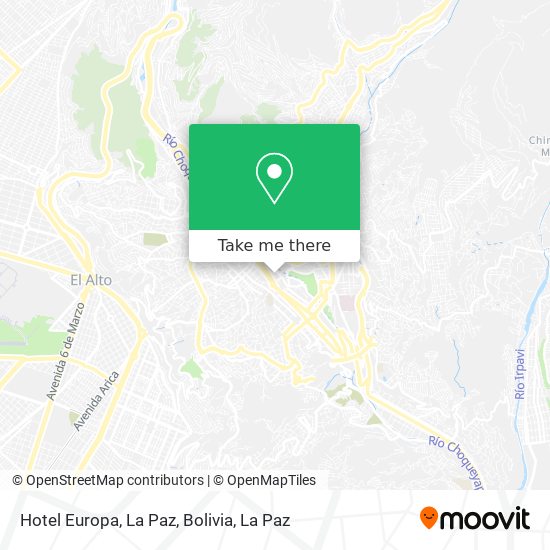 Hotel Europa, La Paz, Bolivia map