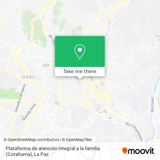 Mapa de Plataforma de atención integral a la familia (Cotahuma)