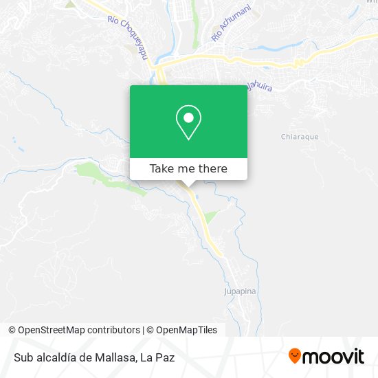 Mapa de Sub alcaldía de Mallasa