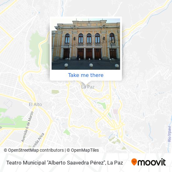 Mapa de Teatro Municipal "Alberto Saavedra Pérez"