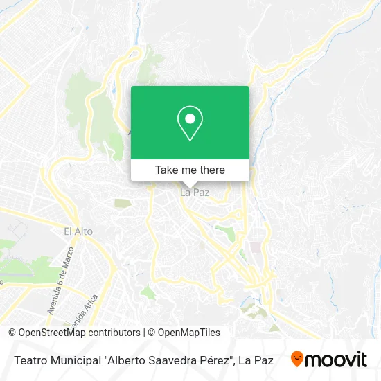 Mapa de Teatro Municipal "Alberto Saavedra Pérez"