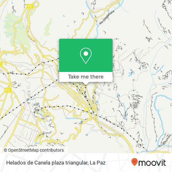 Mapa de Helados de Canela plaza triangular