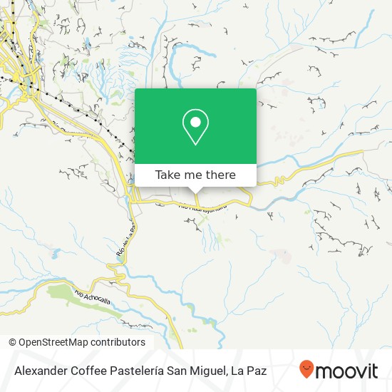 Alexander Coffee Pastelería San Miguel map