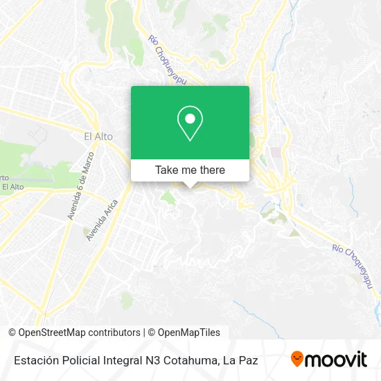 Mapa de Estación Policial Integral N3 Cotahuma