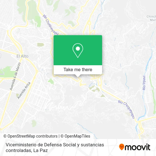 Mapa de Viceministerio de Defensa Social y sustancias controladas