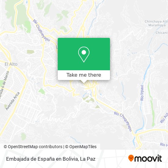 Embajada de España en Bolivia map