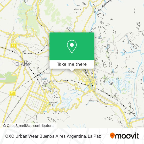 OXO Urban Wear Buenos Aires Argentina map