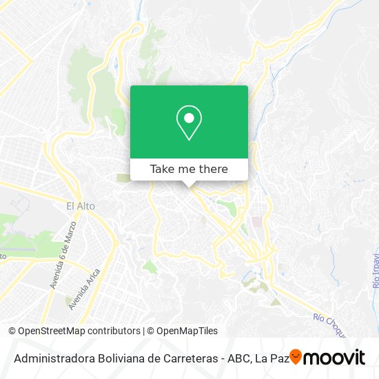 Administradora Boliviana de Carreteras - ABC map